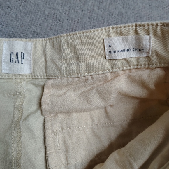Gap Chino Pants Womens Size 28x28 French Vanilla Embellished Colorblock Trim Y2K - Picture 6 of 13